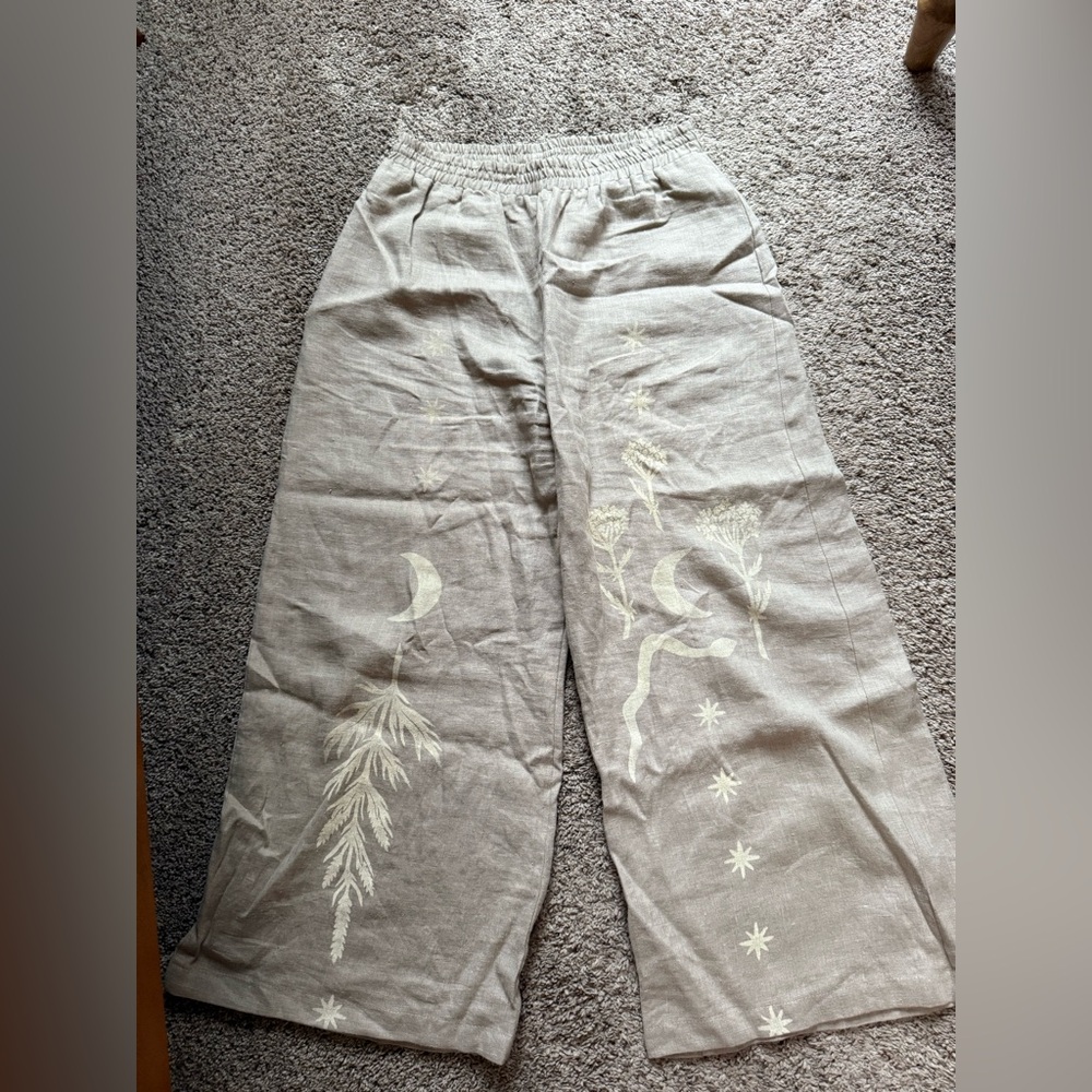 Sister Nettle linen Mugwort & Moon pants m/L